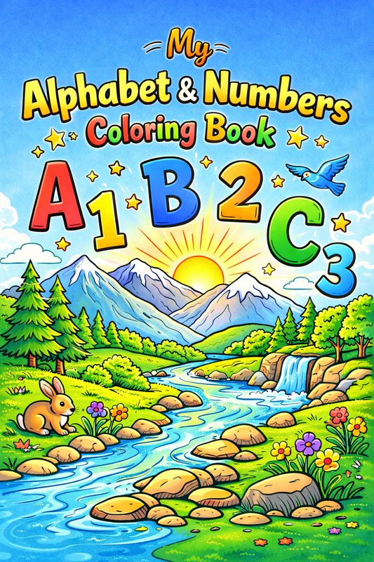 Tiny Learners Coloring Book (ABC • 123 • Nature)
